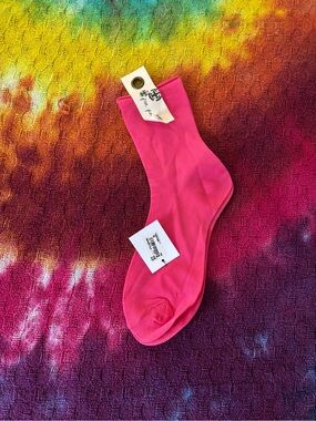 Free People Women's Crew Socks in Hot Pink